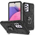 For Samsung Galaxy A33 5G Sliding Camera Cover TPU + PC Phone Case(Black+Black) - 1