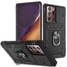 For Samsung Galaxy Note20 Ultra Sliding Camera Cover TPU + PC Phone Case(Black+Black) - 1