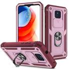 For Motorola Moto G Play 2021 Sliding Camera Cover TPU + PC Phone Case(Pink+Red) - 1