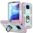 For Motorola Moto G Power 2021 Sliding Camera Cover TPU + PC Phone Case(Green+Pink) - 1