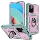 For Xiaomi Redmi 10 Sliding Camera Cover TPU + PC Phone Case(Pink+Green) - 1
