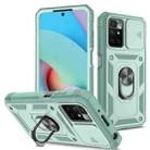 For Xiaomi Redmi 10 Sliding Camera Cover TPU + PC Phone Case(Green+Green) - 1