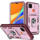 For Xiaomi Redmi 9C Sliding Camera Cover TPU + PC Phone Case(Pink+Red) - 1