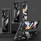 For Samsung Galaxy Z Fold4 Full Body Electroplating Hinge Phone Case(Black) - 1