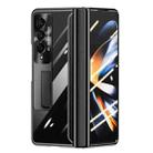 For Samsung Galaxy Z Fold4 Full Body Electroplating Hinge Phone Case(Black) - 2