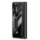 For Samsung Galaxy Z Fold4 Full Body Electroplating Hinge Phone Case(Black) - 3
