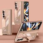 For Samsung Galaxy Z Fold4 Full Body Electroplating Hinge Phone Case(Gold) - 1