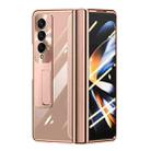 For Samsung Galaxy Z Fold4 Full Body Electroplating Hinge Phone Case(Gold) - 2