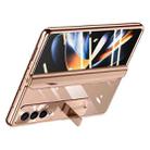For Samsung Galaxy Z Fold4 Full Body Electroplating Hinge Phone Case(Gold) - 4