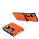 For Huawei P50 Pocket SULADA Invisible Bracket Leather Back Cover Phone Case(Orange) - 1