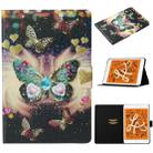 For iPad mini 5 / 4 / 3 / 2 / 1 Coloured Drawing Pattern Horizontal Flip Leather Case with Holder & Card Slot & Sleep / Wake-up Function(Butterflies) - 1