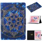 For iPad 10.2 Coloured Drawing Pattern Horizontal Flip Leather Case with Holder & Card Slot & Sleep / Wake-up Function(Blue Mandala) - 1