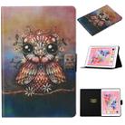 For iPad 10.2 Coloured Drawing Pattern Horizontal Flip Leather Case with Holder & Card Slot & Sleep / Wake-up Function(Owl) - 1