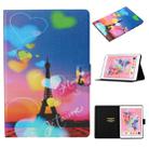 For iPad 10.2 Coloured Drawing Pattern Horizontal Flip Leather Case with Holder & Card Slot & Sleep / Wake-up Function(Romantic Tower) - 1