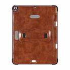 For iPad Air / Air 2 / Pro 9.7 / 9.7 2017-2018 360 Degree Rotation Handheld Leather Back Tablet Case with Pencil Slot(Brown) - 1