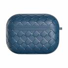 For AirPods Pro Weave Texture TPU Wireless Earphone Protective Case(Blue) - 1