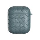 For AirPods 1 / 2 Weave Texture TPU Wireless Earphone Protective Case(Grey) - 1