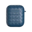 For AirPods 1 / 2 Weave Texture TPU Wireless Earphone Protective Case(Blue) - 1