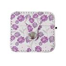 For AirPods 1/2 PU Leather Wireless Earphone Case(Purple Flowers) - 1
