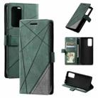 For Xiaomi 12T / Redmi K50 Ultra Skin Feel Splicing Leather Phone Case(Green) - 1