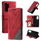 For Xiaomi 12 Lite Skin Feel Splicing Leather Phone Case(Red) - 1