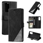 For Xiaomi 12 Lite Skin Feel Splicing Leather Phone Case(Black) - 1