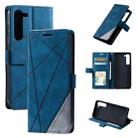 For Samsung Galaxy S23 5G Skin Feel Splicing Leather Phone Case(Blue) - 1