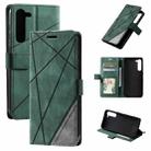 For Samsung Galaxy S23 5G Skin Feel Splicing Leather Phone Case(Green) - 1