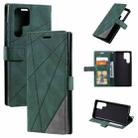 For Samsung Galaxy S23 Ultra 5G Skin Feel Splicing Leather Phone Case(Green) - 1