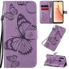 For OPPO A8 / A31 (2020) 3D Butterflies Embossing Pattern Horizontal Flip Leather Case with Holder & Card Slot & Wallet & Lanyard(Purple) - 1