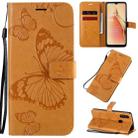 For OPPO A8 / A31 (2020) 3D Butterflies Embossing Pattern Horizontal Flip Leather Case with Holder & Card Slot & Wallet & Lanyard(Yellow) - 1