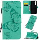 For OPPO Realme 6 Pro 3D Butterflies Embossing Pattern Horizontal Flip Leather Case with Holder & Card Slot & Wallet & Lanyard(Green) - 1