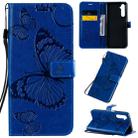 For OPPO Realme 6 Pro 3D Butterflies Embossing Pattern Horizontal Flip Leather Case with Holder & Card Slot & Wallet & Lanyard(Blue) - 1