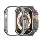 For Apple Watch Ultra 49mm Mijobs Ultra-thin Bezel PC Watch Case(Transparent Black) - 1