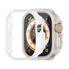 For Apple Watch Ultra 49mm Mijobs Ultra-thin Bezel PC Watch Case(Transparent White) - 1