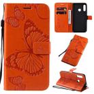 For Galaxy A70e 3D Butterflies Embossing Pattern Horizontal Flip Leather Case with Holder & Card Slot & Wallet & Lanyard(Orange) - 1