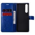 For Sony Xperia 1 II 3D Butterflies Embossing Pattern Horizontal Flip Leather Case with Holder & Card Slot & Wallet & Lanyard(Blue) - 4