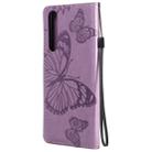 For Sony Xperia 1 II 3D Butterflies Embossing Pattern Horizontal Flip Leather Case with Holder & Card Slot & Wallet & Lanyard(Purple) - 3