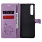 For Sony Xperia 1 II 3D Butterflies Embossing Pattern Horizontal Flip Leather Case with Holder & Card Slot & Wallet & Lanyard(Purple) - 4