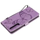 For Sony Xperia 1 II 3D Butterflies Embossing Pattern Horizontal Flip Leather Case with Holder & Card Slot & Wallet & Lanyard(Purple) - 5
