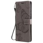 For Sony Xperia 1 II 3D Butterflies Embossing Pattern Horizontal Flip Leather Case with Holder & Card Slot & Wallet & Lanyard(Grey) - 2