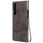 For Sony Xperia 1 II 3D Butterflies Embossing Pattern Horizontal Flip Leather Case with Holder & Card Slot & Wallet & Lanyard(Grey) - 3