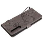 For Sony Xperia 1 II 3D Butterflies Embossing Pattern Horizontal Flip Leather Case with Holder & Card Slot & Wallet & Lanyard(Grey) - 5