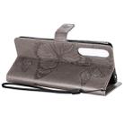 For Sony Xperia 1 II 3D Butterflies Embossing Pattern Horizontal Flip Leather Case with Holder & Card Slot & Wallet & Lanyard(Grey) - 6