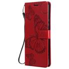 For Sony Xperia 1 II 3D Butterflies Embossing Pattern Horizontal Flip Leather Case with Holder & Card Slot & Wallet & Lanyard(Red) - 2