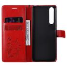 For Sony Xperia 1 II 3D Butterflies Embossing Pattern Horizontal Flip Leather Case with Holder & Card Slot & Wallet & Lanyard(Red) - 4