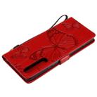 For Sony Xperia 1 II 3D Butterflies Embossing Pattern Horizontal Flip Leather Case with Holder & Card Slot & Wallet & Lanyard(Red) - 5