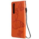 For Sony Xperia 1 II 3D Butterflies Embossing Pattern Horizontal Flip Leather Case with Holder & Card Slot & Wallet & Lanyard(Orange) - 3