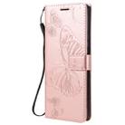 For Sony Xperia 1 II 3D Butterflies Embossing Pattern Horizontal Flip Leather Case with Holder & Card Slot & Wallet & Lanyard(Rose Gold) - 2