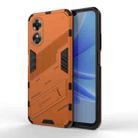 For OPPO A17 4G Global Punk Armor 2 in 1 PC + TPU Shockproof Phone Case with Holder(Orange) - 1